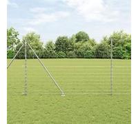 vidaXL Poteau de clôture Galvanisé en Acier pour Clôture Extérieure de Jardin
