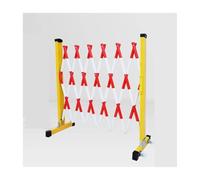 Clôture de chantier portable avec roues latérales, rétractable en métal, idéale for les rues et les lieux événementiels.(1.2x8m)