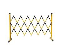 Clôture de circulation extensible rétractable - Bcade métallique pour autoroute, centre commercial, chantier, piscine, protection de magasin - Noir 1,2 x 9 m
