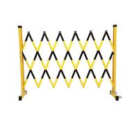 Clôture De Circulation Rétractable, Barrière Sécurité Mobile Portable, Pliante À 270 °, En Tube Télescopique Isolée Fibre Verre, For Chantier Construction, Ascenseur(Black/yellow,1000cm/33FT)