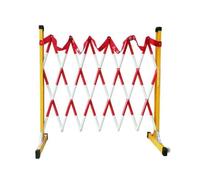 Clôture De Circulation Rétractable Pliante, Garde-corps Réglables Robustes, Barrière Sécurité Portable Avec Roues Latérales, Cadre D'isolation En Fibre Verre(300cm/9.8FT)