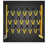 Clôture de Circulation télescopique rétractable sur Roues - Barrière Extensible pour événements, écoles, garages, contrôle des foules, sécurité extérieure, système de Bar