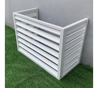 Clôture de climatisation extérieure et écran de poubelleUnité de réduction du bruit multifonctionnelle pour jardins et balcons Solution d'intimité extérieure pratique (couleur : trois blancs)