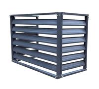 Clôture de climatiseur, clôture de poubelle, Clôture en vinyle, clôture autoportante for poubelle extérieure, cache-poubelle extérieur, clôtures décoratives, panneaux d'intimité for l'extérieur(Gray,L