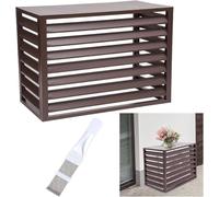 Clôture de climatiseur, clôture de poubelle, Couvercle de climatiseur mini-split en aluminium 39,4 x 19,7 x 27,6 pouces, grilles décoratives de protection for climatiseurs et pompes à chaleur avec pei