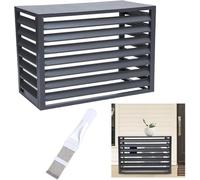 Clôture de climatiseur, clôture de poubelle, Couvercle de climatiseur mini-split en aluminium 39,4 x 19,7 x 27,6 pouces, grilles décoratives de protection for climatiseurs et pompes à chaleur avec pei