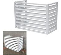 Clôture de climatiseur, clôture de poubelle, Housse de climatiseur et de pompe à chaleur en aluminium, housse de climatisation for écran extérieur, housse de pompe à chaleur extérieure autoportante(Wh