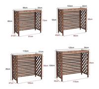 Clôture de climatiseur Support de climatiseur extérieur, support de fleurs en bois, présentoir extérieur pour plantes, cadre à persiennes, écran de confidentialité anti-corrosion (taille : 110x51x85cm