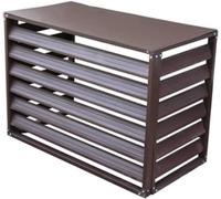 Clôture de confidentialité pour climatiseur, écran décoratif, couvercle de climatiseur et de pompe à chaleur en aluminium, séparateur d'espace à persiennes autoportant pour la protection ext