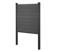Clôture de confidentialité WPC Sarthe, clôture Anti-Vent, poteaux WPC à enterrer 105 cm Anthracite