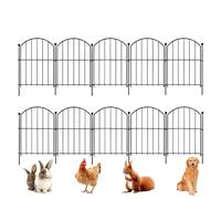 Clôture de jardin 10 pièces - Barrière d'animaux pour clôture de jardin, bord de clôture en fil métallique inoxydable | Barrière pour animaux sans creuser de 21 pouces x 10 pieds, clôture de fleurs