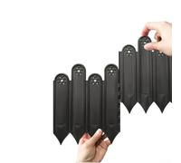 Clôture de jardin à 10 panneaux pour extérieur, facile à assembler, séparateur de parterre de fleurs (noir)