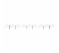 Tuinhek met speren bovenkant (1,25-1,5)x15,3 m staal zwart277738