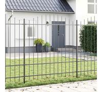 vidaXL Clôture de Jardin avec Sommet Arrondi Gris 1,7x1,75 m en Acier