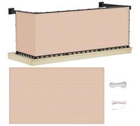 Clôture de jardin anti-UV de couleur crème pour balcon, balustrade d'appartement, décoration de jardin, coupe-vent, solution élégante d'intimité 75 x 800 cm