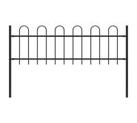 vidaXL Cl?ture de jardin avec dessus en cerceau Acier 8,5 x 0,6 m Noir