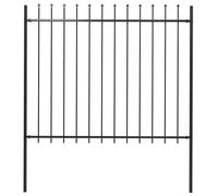Clôture de Jardin avec Dessus en Lance Acier 10,2x0,6 m Panneau Cour vidaXL