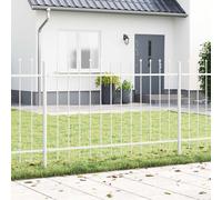 vidaXL Clôture de jardin Pointe de lance Grise 8,5x1,5 m Acier