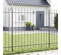 vidaXL Clôture de Jardin avec Pointe de Lance Grise 8,5x1,5 m en Acier