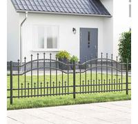 vidaXL Clôture de jardin KAMPEN, pointe en forme de lance acier noir 240 x 150 cm 151087