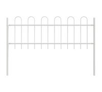 vidaXL Panneau de Clôture de Jardin Blanc Acier 170 x 60 cm Durable