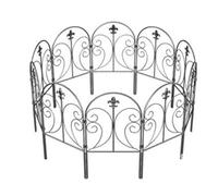 Clôture de Jardin Barrière Animaux - Barrière Métal Anti-Rouille Défense Sol | Clôture Extérieure Pour Chien Et Jardin,pour Pelouse Allée Cour Terrasse Balcon