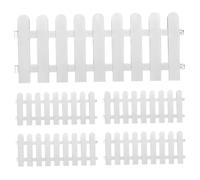 Clôture de jardin blanche, clôture de piquets blancs 5pcs, élégant inserts piquets en plastique, bordure la pelouse protection décorative pour jardin, aménagement paysager, fer