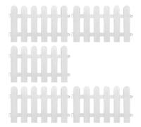Clôture de jardin blanche, clôture de piquets blancs 5pcs, élégant inserts piquets en plastique, bordure la pelouse protection décorative pour jardin, aménagement paysager, fer