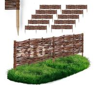 Clôture de jardin - BOGATECO - Rollborder - Bois de noisetier - Long.100 cm - H.20 cm