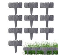 Clôture de Jardin - Bordure Réaliste Haute Résistance, Lot de 10 avec Système d'ancrage, Matériau Anti-UV Résistant aux Intempéries, Délimitation Propre, pour Pelouse Cour Parterre de Fleurs et