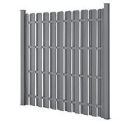 Clôture de Jardin Brise Vent Brise Vue Bois Composite (WPC) Gris 185 x 193 cm