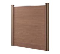 Clôture de Jardin Brise Vue Brise Vent Bois Composite (WPC) Brun 183 x 187cm