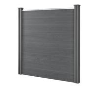 Clôture de Jardin Brise Vue Brise Vent Bois Composite (WPC) Gris183 x 187cm