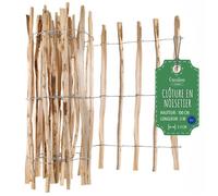 Clôture de Jardin - CREATIVE HOME - Bois de Noisetier - Hauteur 100 cm - Longueur 5 m - Espacement 3-5 cm