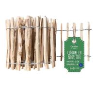 Clôture de Jardin - CREATIVE HOME - Bois de Noisetier - Hauteur 35 cm - Longueur 5 m - Espacement 3-5 cm