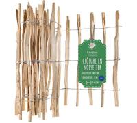 Clôture de Jardin - CREATIVE HOME - Bois de Noisetier - Hauteur 80 cm - Longueur 5 m - Espacement 7-9 cm