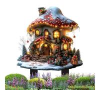 Clôture de Jardin de Noël - Décoration en éponge Acrylique, Art de Cour de Maison de Neige | Ornement de Paysage de Vacances avec détail Festif pour Balcon, pelouse, terrasse, en Pot