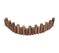 Clôture de Jardin Décorative en Bois Marron, Bordure Élégante | Bambou et Bois, Trous Prépercés, Barrière Protectrice pour Fleurs, Allées Gravier, Balcons et Pelouses