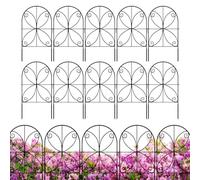 Clôture de jardin décorative résistante aux intempéries - 10 pièces - Bordure extérieure durable pour parterres de fleurs - Barrière temporaire pour aménagement paysager et espaces ouverts - Parfait