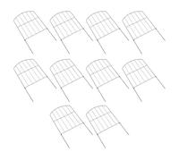 Clôture de Jardin Décorative sans Creuser, 10 Panneaux, Total 10,5 Pieds (L) X 24 Pouces (H), Clôture de Barrière en Fil Métallique Antirouille pour Petits Animaux pour Chien,