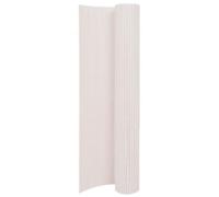 Clôture de jardin double face - 110 x 500 cm - Blanc - Panneau de clôture en PVC résistant aux intempéries - Pour jardin, terrasse et balcon - Facile à ajuster - Protection UV
