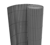 vidaXL Clôture de jardin Double face PVC 150 x 300 cm Gris G