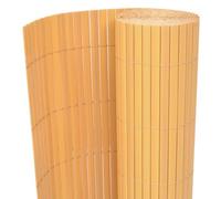 Clôture de jardin double face en PVC - 90 x 500 cm - Jaune - Résistant aux UV - Brise-vue pour balcon et jardin - Flexible - Découpable - Résistant aux intempéries - Idéal pour les massifs