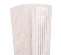 Clôture de jardin double face en PVC Blanc 110 x 300 cm | PVC, blanc, double face, bordure de parterre, brise-vue, coupe-vent, protection d'arbre, balcon, terrasse, jardin