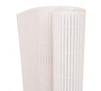 Clôture de jardin double face en PVC blanc 110x400 cm, panneau rigide occultant pour terrasse balcon extérieur, barrière palissade occultante résistante aux intempéries idéale pour