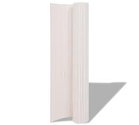 Clôture de jardin double face en PVC blanc 90 x 500 cm résistante aux intempéries pour balcon terrasse piscine et extérieur brise vue occultant durable facile à fixer