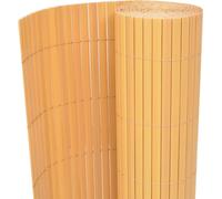 Clôture de jardin double face PVC 90×500 cm Jaune