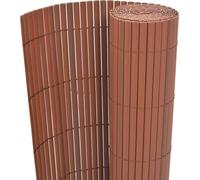 Clôture de jardin double face PVC 90 x 300 cm Marron