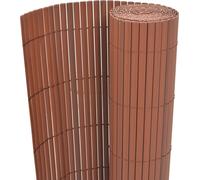 Clôture de jardin double face PVC 90 x 500 cm Marron