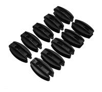 Clôture de jardin électrique en plastique noir,10 pièces,gaine d'extrémité stabilisée aux UV,isolant pour extrémités de poteaux,raccord Termine - Type Black